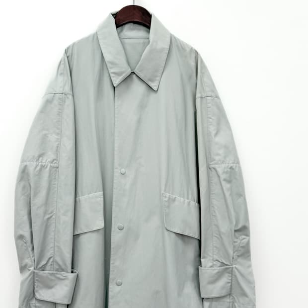 시스템 옴므 스냅 클로징 오버핏 롱코트