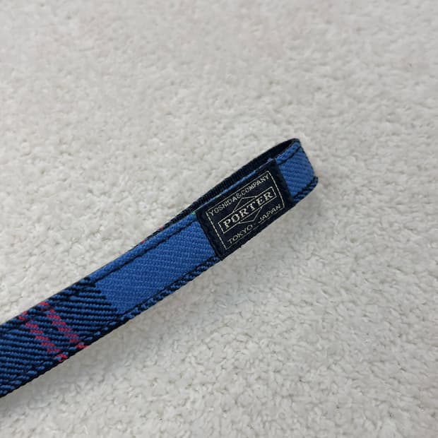 포터 핸드스트랩 블루 타탄체크