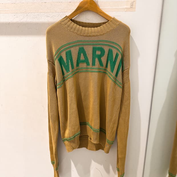 (정품/새상품) MARNI 마르니 남성 로고 코튼 니트