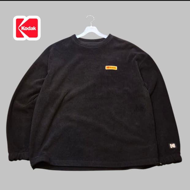 2XL 코닥 블랙 후리스 맨투맨 