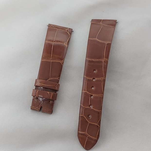 주문제작 엘리게이터 시계 스트랩 / 라이트브라운