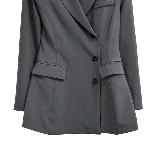 므넴 랩 원피스 자켓 (차콜)