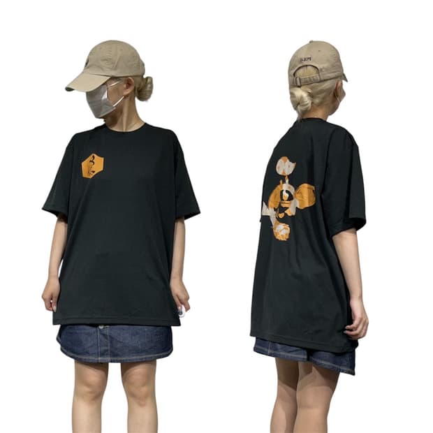 길단 블랙 오리엔탈 반팔 티셔츠 XL