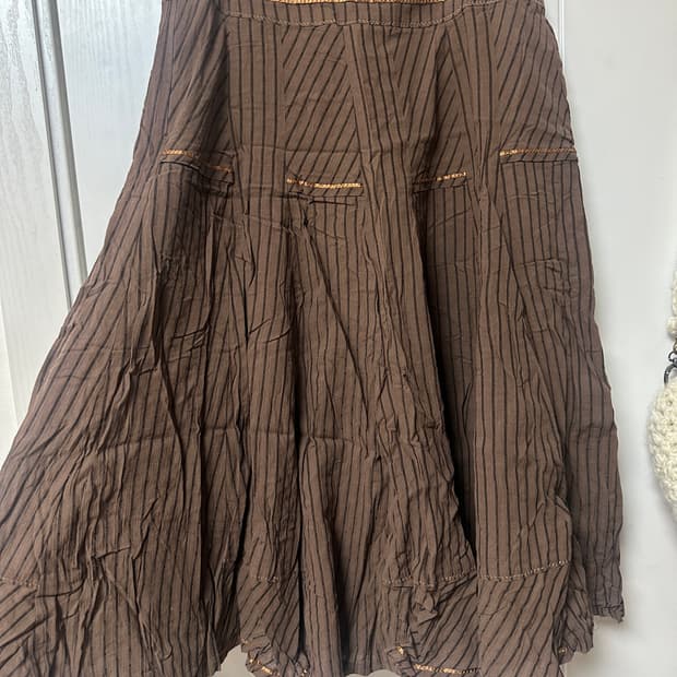 빈티지 브라운 스커트