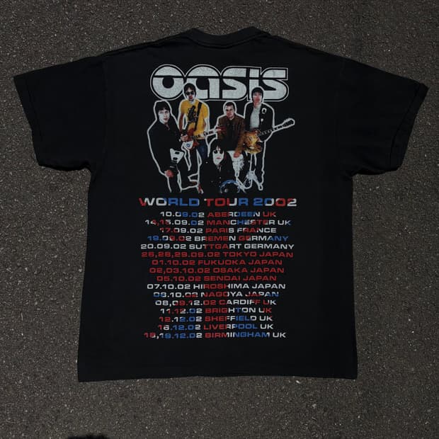 OASIS 오아시스 2002 월드투어 티셔츠
