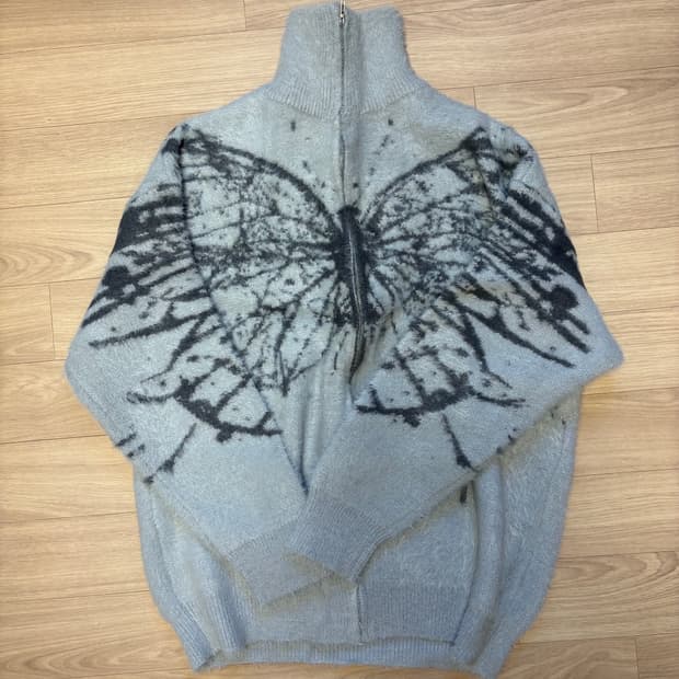버터플라이 니트 집업