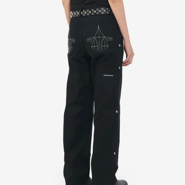 하우스 락 클럽 카펜터 팬츠 블랙 houserockclub