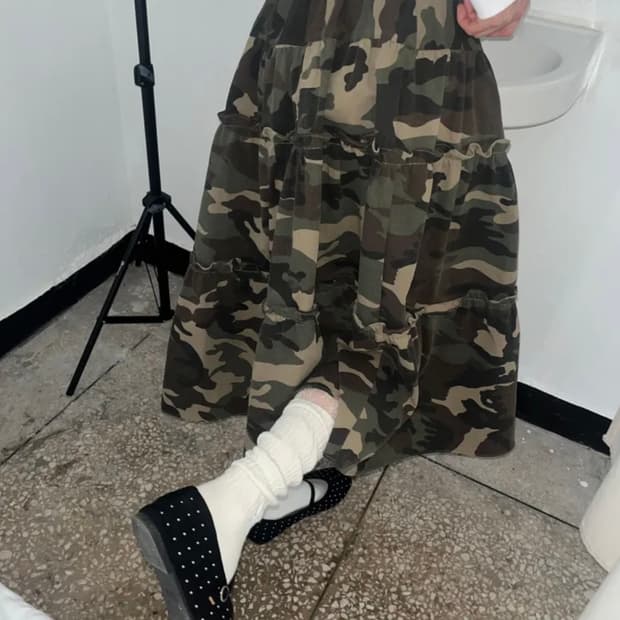 김아홉 카모 캉캉 프릴 롱SK