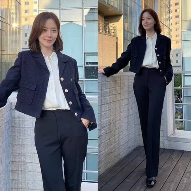 루에브르 여성 빈티지 레더 블루종 2 블랙