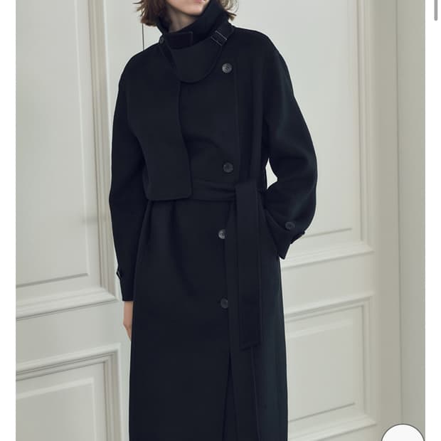 루에브르 캐시미어 핸드메이드 롱코트 블랙 (캐시20)