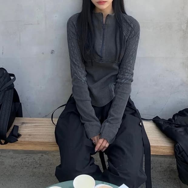 Hyein Seo HALF-ZIP RAGLAN