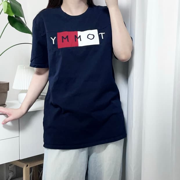 타미 네이비 빅로고 반팔티 [ L ]
