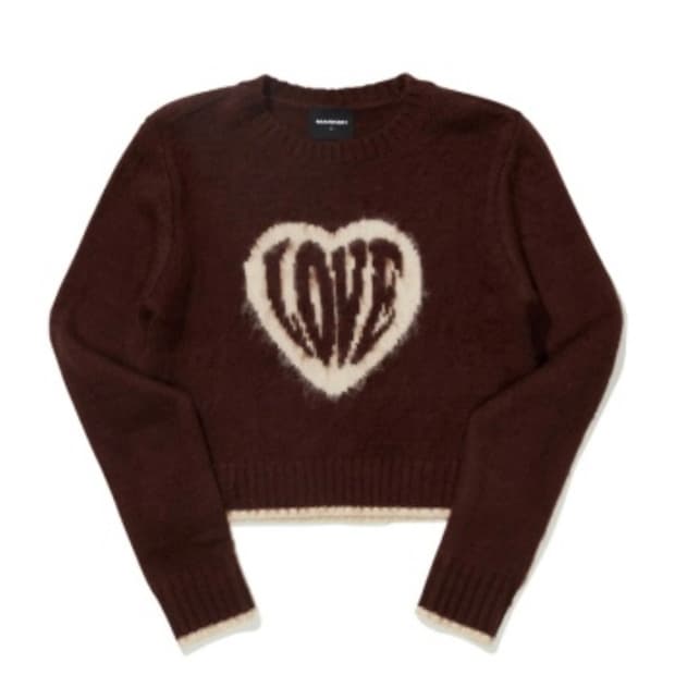 마크엠 하트 러브 헤어리 풀오버