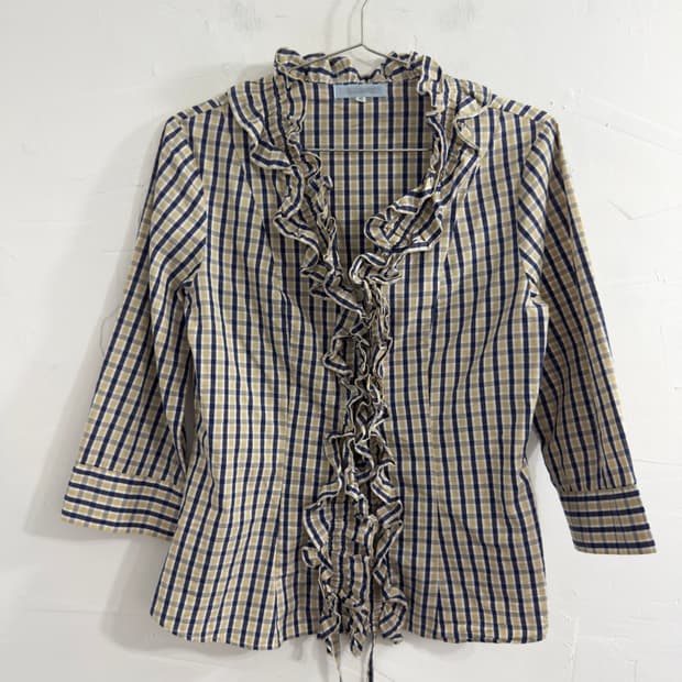 nara camicie frill check shirt