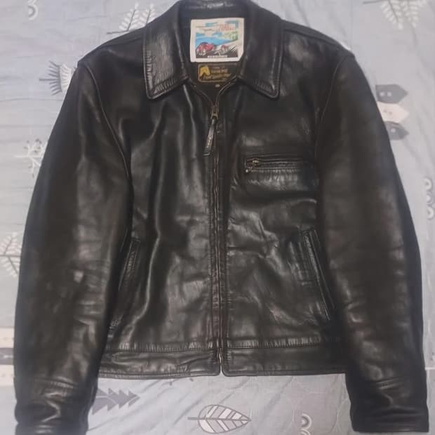 에어로레더 하이웨이맨 크롬악셀호스하이드 말가죽레더자켓38아메카지워크웨어