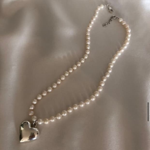 하트진주 목걸이
