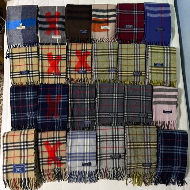 버버리 정품 체크 머플러 목도리 공용