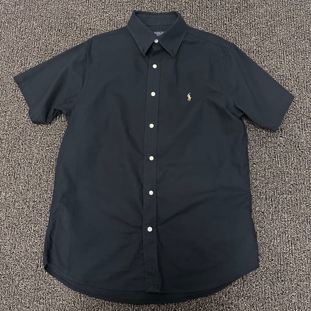 POLO 폴로 랄프로렌 반팔 셔츠 블랙 커스텀핏 L