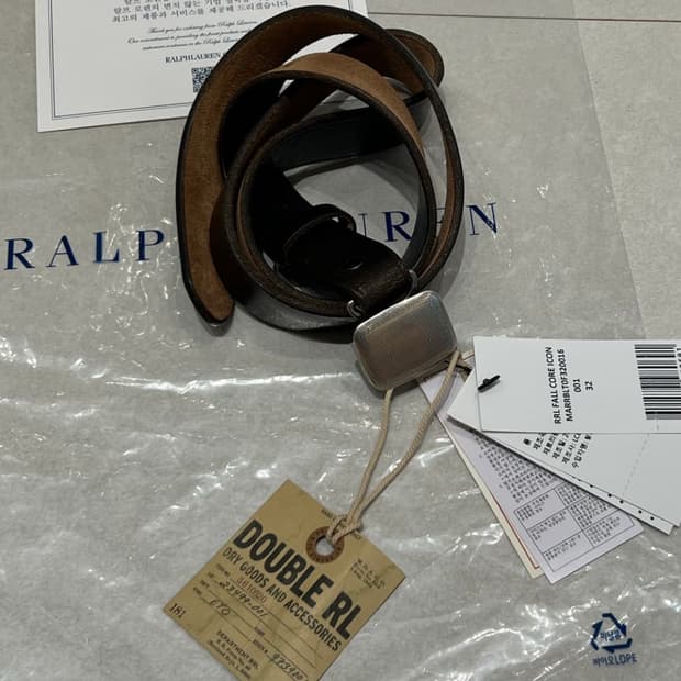 더블알엘 빈센스 벨트 블랙 32