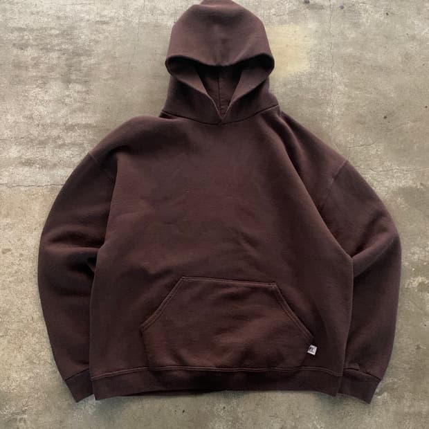 00s 러셀 애슬레틱 튜블러 스웻후디 브라운