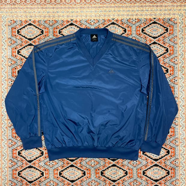 아디다스 00s 올드스쿨 블루 웜업 바람막이 유광 빈티지  남성105