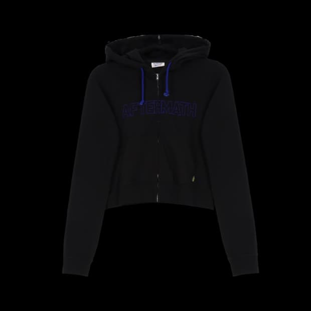 애프터매스 크롭 후드집업