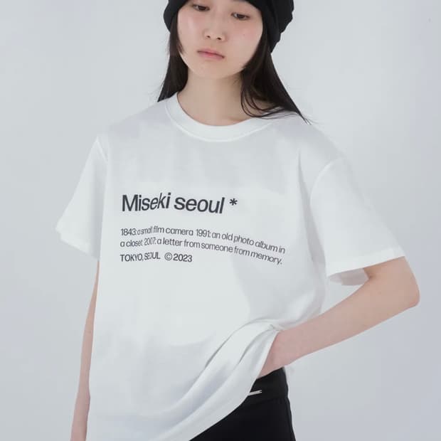 미세키서울 short sleeves 화이트 반팔 숏 슬리브