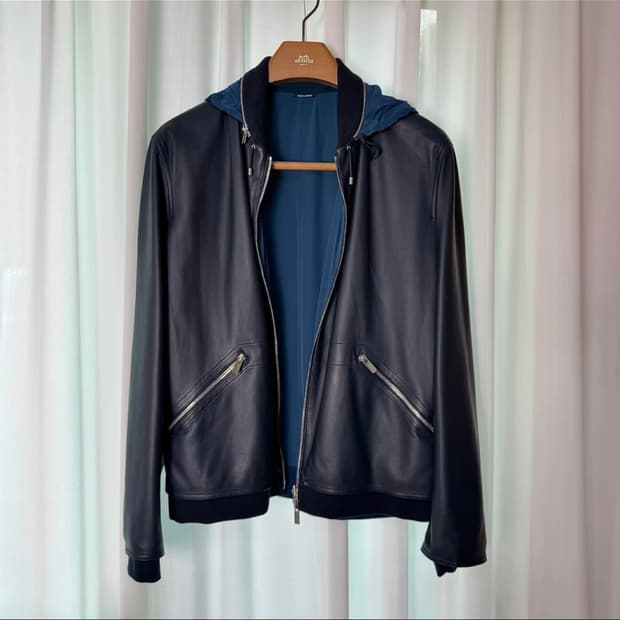 에르메스 리버시블 램스킨 자켓