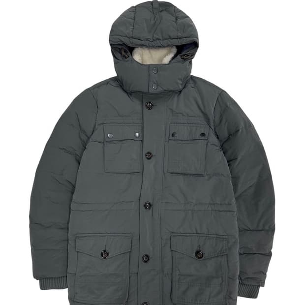 타미힐피거 양가죽 덕다운 카라코람 카키그레이 (M) 