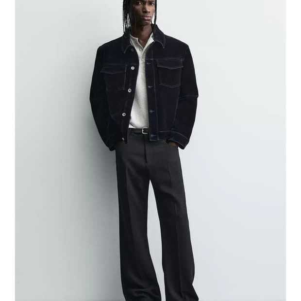 [m] 자라 플록 벨벳 점퍼