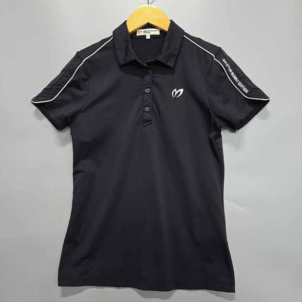 마스터바니 에디션 여성용 블랙 골프 반팔 티셔츠 90