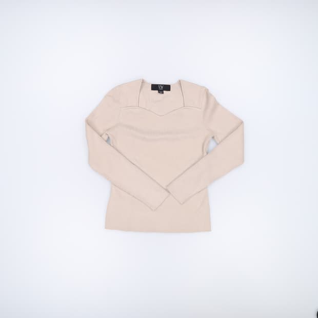 [85] 베라왕 하트넥 골지 니트 스웨터  0105J