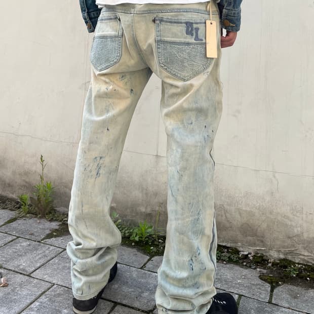 디젤 사이드라인 디스트레스드 워싱 데님 팬츠