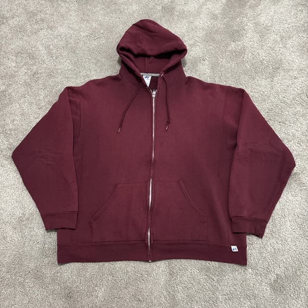 러셀 애슬레틱 빈티지 집업 후디