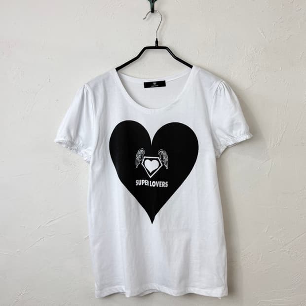 SUPER LOVERS 퍼프 슬리브 탑