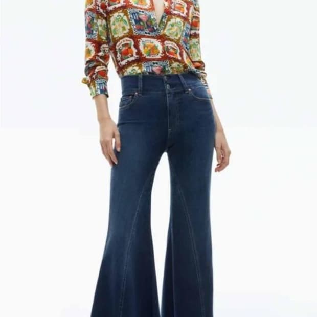 Alice Olivia 2024 멀티컬러 실크 프린트 셔츠 S사이즈