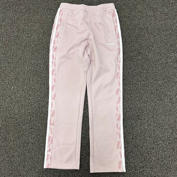 NERDY 널디 패턴 공용 추리닝 바지 운동복 핑크 S