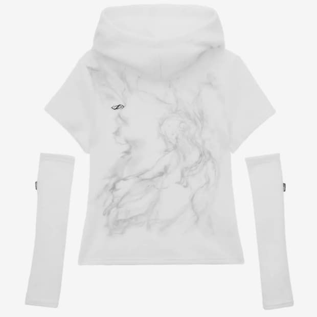 허그유어스킨 퍼리 후드 셋업 오프화이트