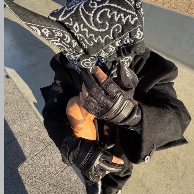 슈프림 x 넘버 나인 레더 글러브 블랙 