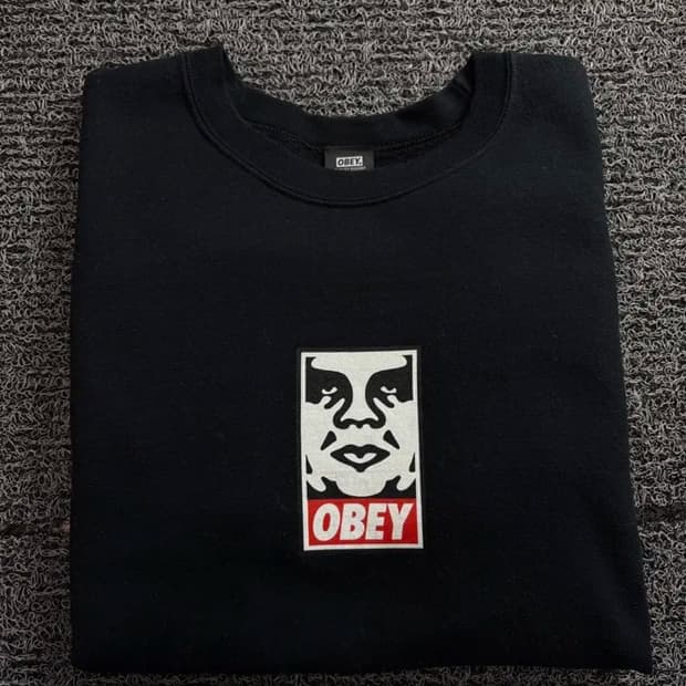 오베이 빅로고 박시핏 올드스쿨 맨투맨 2359