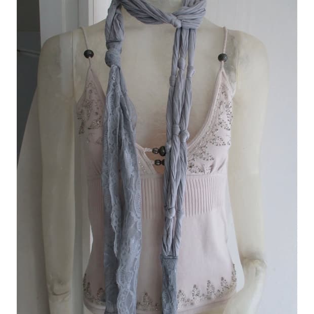 gray scarf