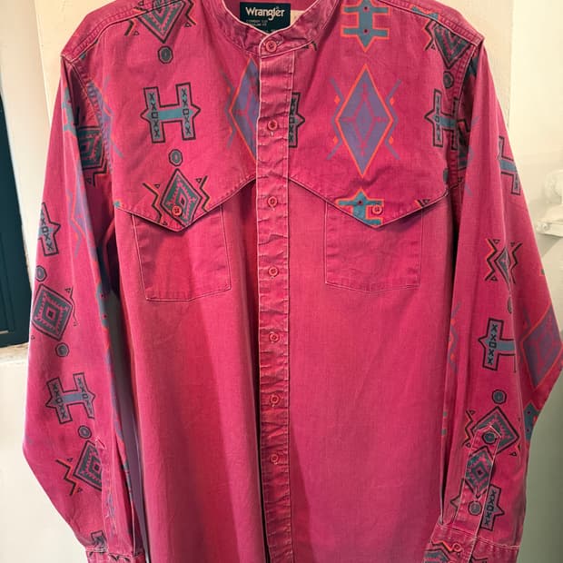 90s Wrangler Cowboys Cut Native Shirts