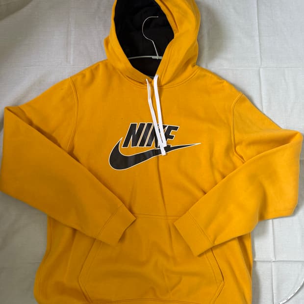 노랑 NIKE 후드티