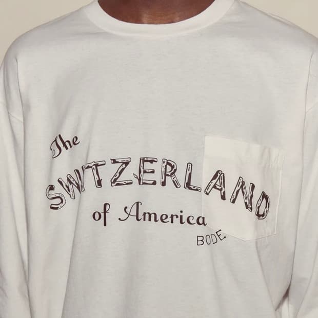 [XL]보디 BODE Campground 롱 슬리브리스 탑/화이트