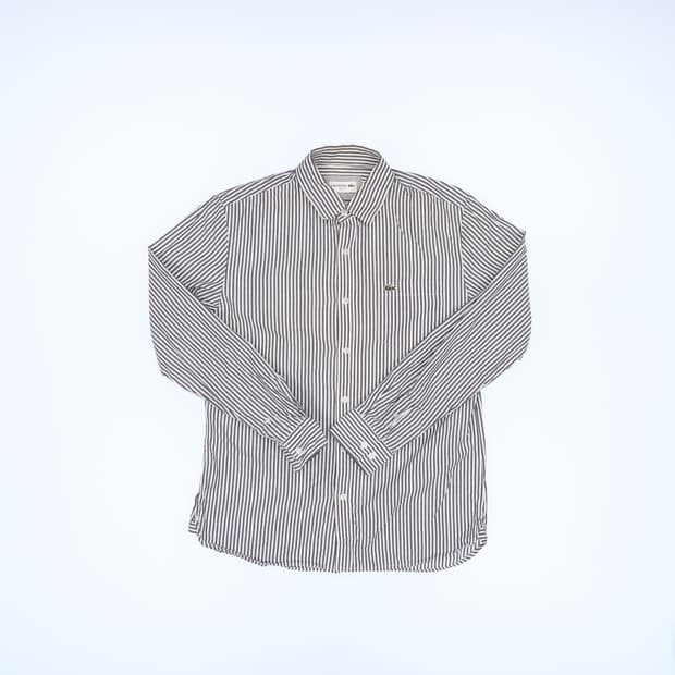 [40] 라코스테 남성 슬림핏 스트라이프 셔츠 남방 0115J