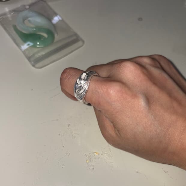 실버 볼드 아프리칸 심볼 반지