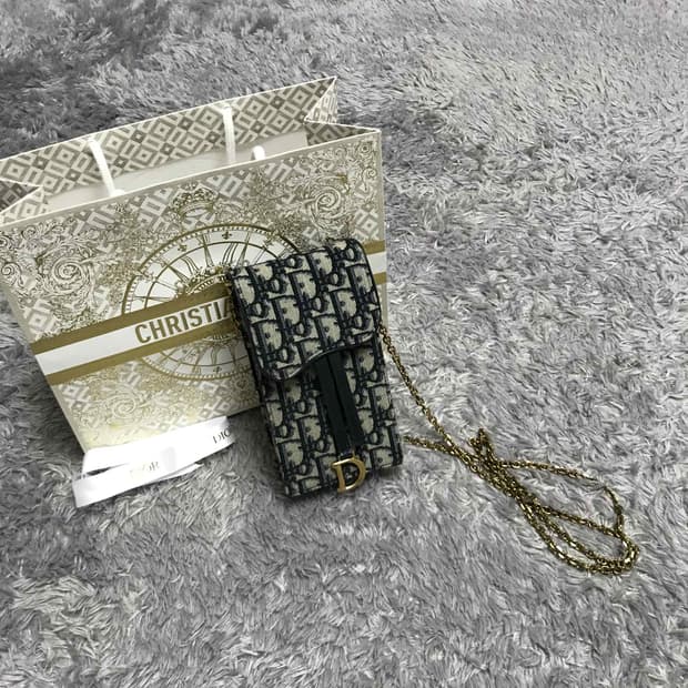 {클로젯}[풀구성 25ss]디올 오블리크 새들 폰 홀더 백