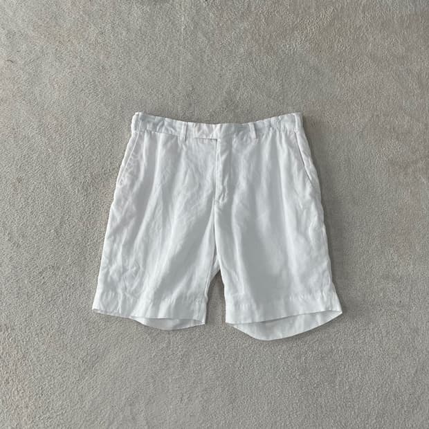 30 폴로 린넨 쇼츠 반바지 화이트