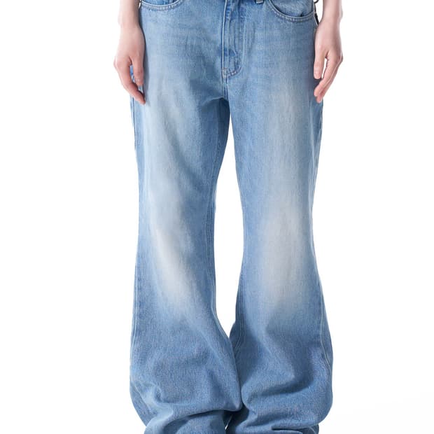 [1] 아캄 워시드 플레어 데님 팬츠 블루