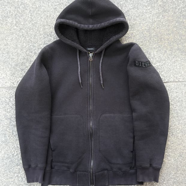 디젤 와플 후리스 후드집업 M